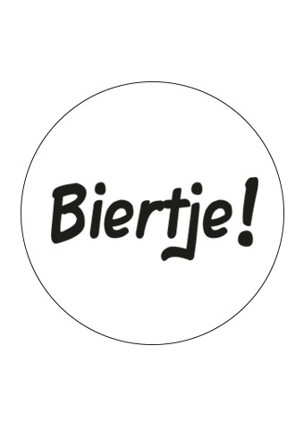 Etiketten Biertje 4cm 500stuks