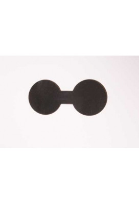 Tassensluiter Etiket Zwart 2x Rondje 27mm x 6.1cm 500stuks Tassensluiter Etiket Zwart 2x Rondje 27mm x 6.1cm 500stuks