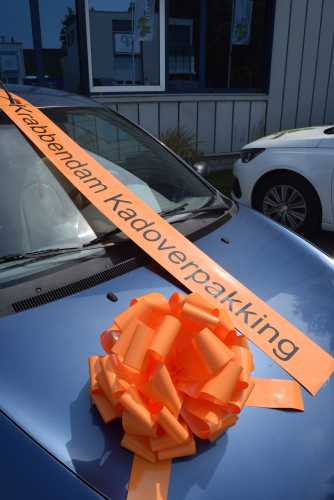 Autostrikken Groot Padova Gelakt Oranje d35+17cm Hoogte 22cm