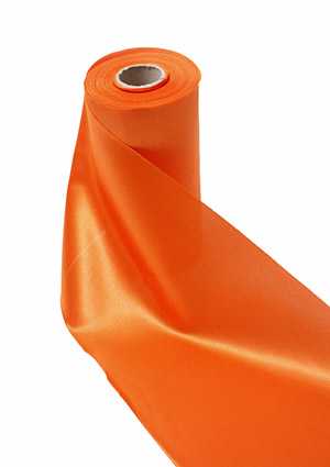 Geschenklint Breed Stof Labro Oranje 20cm x 30meter