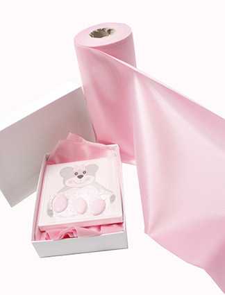 Geschenklint Breed Stof Labro Baby Roze 20cm x 30meter