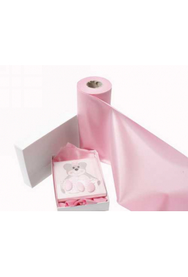 Geschenklint Breed Stof Labro Baby Roze 20cm x 30meter