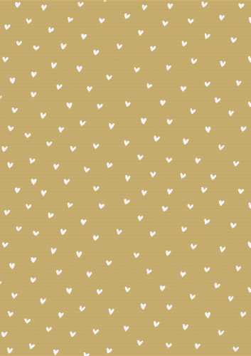 kadopapier Kraftpapier hearts wit 70cm x 250meter