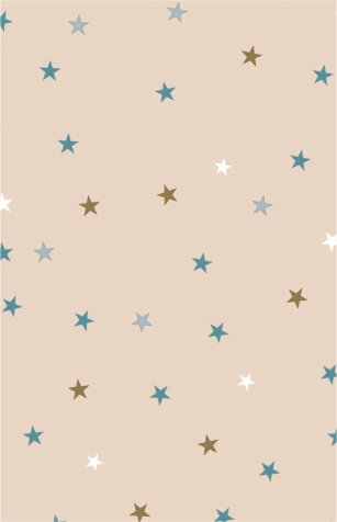 Kerstpapier stars creme 30cm x 200meter