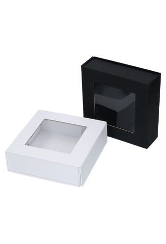 Luxe Magneetdozen New York FSC® Zwart Mat Venster 15x15x5cm Los Model