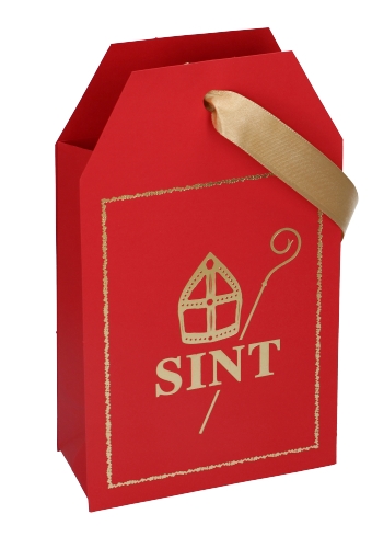 Sinttasjes Carta Regalo Sint Red 14.5x6.5x24.5cm 12stuks