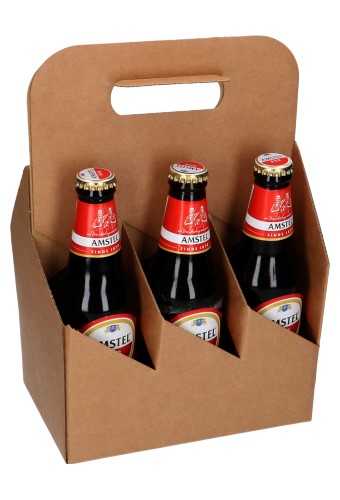 Bierverpakking Draagdoos Brugge Kraft voor 6 flesjes 33cl 10stuks