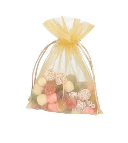 Organza zakjes Goud Medium 12x17cm 10stuks