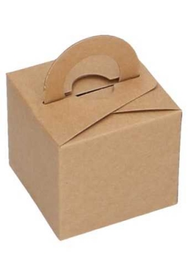 Kubus Geschenkdoosjes Met Hengsel Kraft 6.5x6.5x5.5cm 10stuks