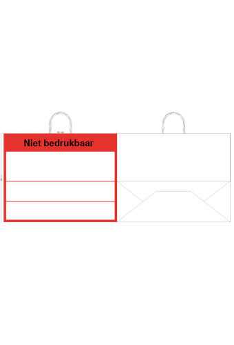 Papieren Tassen Bedrukken in 4 KLEUREN & Handgreep Maxi 50x18x39cm