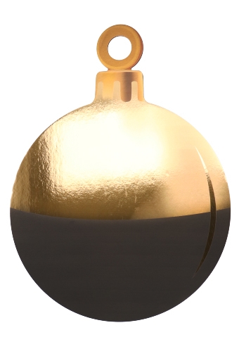 Decoratie Grote Etalage Kerstbal Gold & Black 67cm 1 stuk