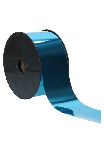 Krullint Metallic Reflex Aqua Blauw 68mm x 100meter