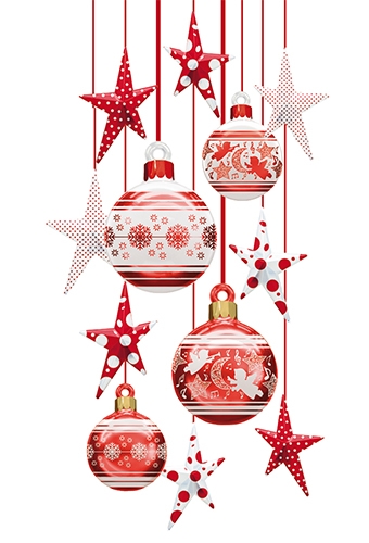 stapel ergens bij betrokken zijn Overweldigend Decoratie Winkel Etalage Sterren Kerstbal Rood Wit 180x280cm 1set  Krabbendam Kadoverpakking