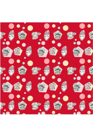 Sintpapier Trendy Sinterklaas Wie Kent Hem Niet Rood 30cmx125m Sintpapier Trendy Sinterklaas Wie Kent Hem Niet Rood 30cmx125m