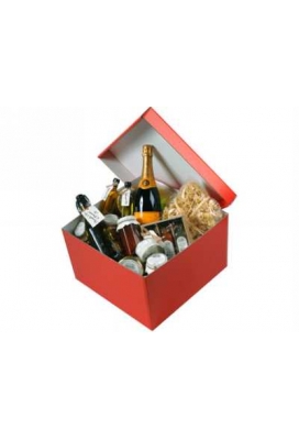 Luxe Geschenkdoos Torino Kraft 17.5x17.5x15cm 25stuks OP IS OP