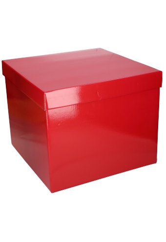 Luxe Geschenkdoos Torino Rood Glossy FSC® 20x20x15cm Los Model