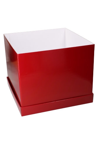 Luxe Geschenkdoos Torino Rood Glossy FSC® 20x20x15cm Los Model