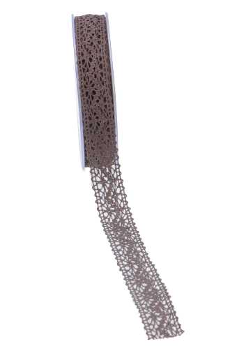 Luxe Kadolint Trendy Gehaakt Kant Taupe 22mm x 10 meter OP IS OP