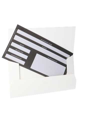 Kadobon + Cadeau Envelop Sensual Black & White 21.5x10.5cm 10 stuks