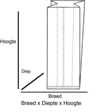 Cellofaan Zakjes Met Zijvouw EXTRA GROOT 17+10x38cm 35micron 100stuks