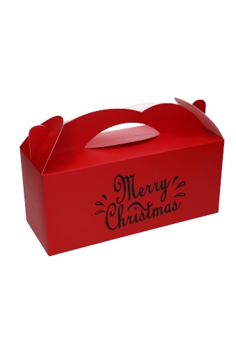 Geschenkdoos met Handgreep Merry Christmas Rood 31x12x13.7cm 24stuks