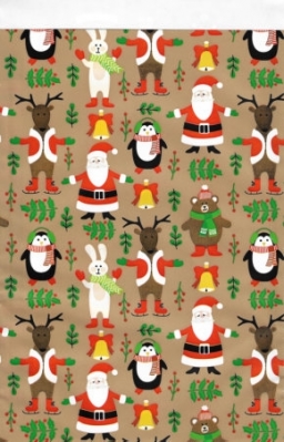 Kerstzakjes Christmas Santa Animals 17x25cm 200 stuks