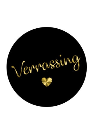 Etiketten Everyday Verrassing Zwart Goud Metallic 4cm 250stuks Etiketten Everyday Verrassing Zwart Goud Metallic 4cm 250stuks
