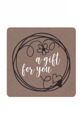 Etiketten Everyday A Gift For You Kraft 3.9x3.9cm 250stuks Etiketten Everyday A Gift For You Kraft 3.9x3.9cm 250stuks