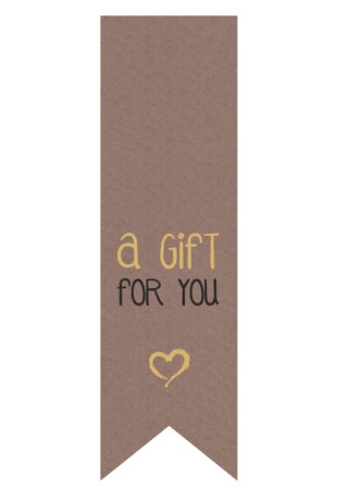 Langwerpig Vaandel Everyday A Gift For You Kraft 2.5 x 8.5cm 250stuks Langwerpig Vaandel Everyday A Gift For You Kraft 2.5 x 8.5cm 250stuks