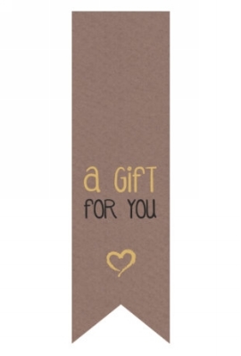 Langwerpig Vaandel Everyday A Gift For You Kraft 2.5 x 8.5cm 250stuks Langwerpig Vaandel Everyday A Gift For You Kraft 2.5 x 8.5cm 250stuks