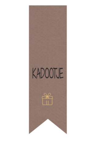 Langwerpig Vaandel Everyday Kadootje Kraft 2.5 x 8.5cm 250stuks Langwerpig Vaandel Everyday Kadootje Kraft 2.5 x 8.5cm 250stuks