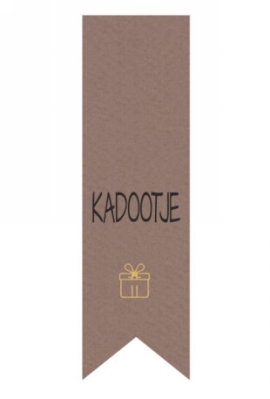 Langwerpig Vaandel Everyday Kadootje Kraft 2.5 x 8.5cm 250stuks Langwerpig Vaandel Everyday Kadootje Kraft 2.5 x 8.5cm 250stuks