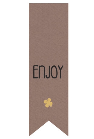 Langwerpig Vaandel Everyday Enjoy Kraft 2.5 x 8.5cm 250stuks Langwerpig Vaandel Everyday Enjoy Kraft 2.5 x 8.5cm 250stuks