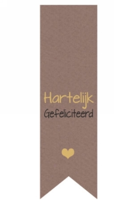 Langwerpig Vaandel Feest Hartelijk Gefeliciteerd 2.5 x 8.5cm 250stuks Langwerpig Vaandel Feest Hartelijk Gefeliciteerd 2.5 x 8.5cm 250stuks