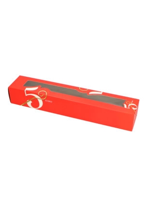 Sintdoos Staafkoker Venster Staf 5 December Rood 32x6x5cm 100stuks