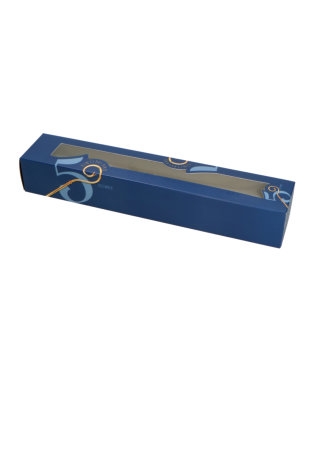 Sintdoos Staafkoker Venster Staf 5 December Blauw 32x6x5cm 100stuks