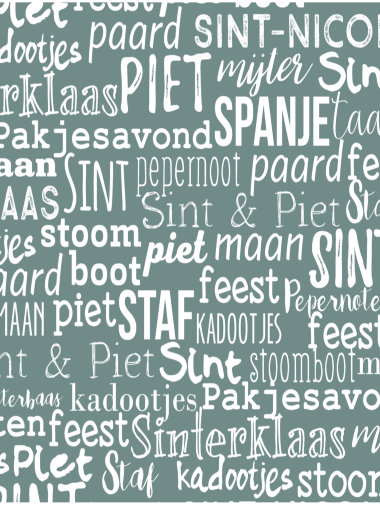 Sintpapier Trendy Sint Handlettering Stone 30cm x 125meter OP IS OP