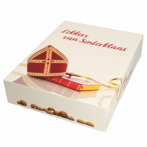 Sintdoos Boterletterdoos Lekker van Sinterklaas 28x21x6cm 100stuks