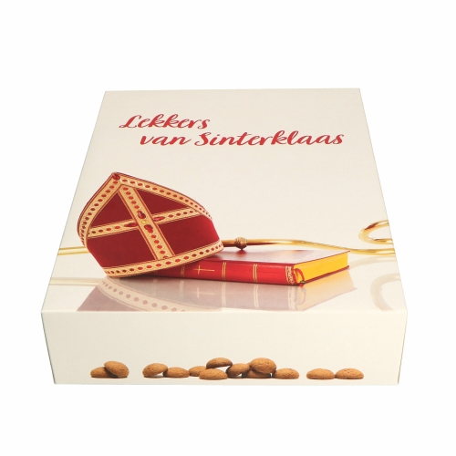 Sintdoos Boterletterdoos Lekker van Sinterklaas 28x21x6cm 100stuks