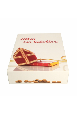 Sintdoos Boterletterdoos Lekker van Sinterklaas 28x21x6cm 100stuks