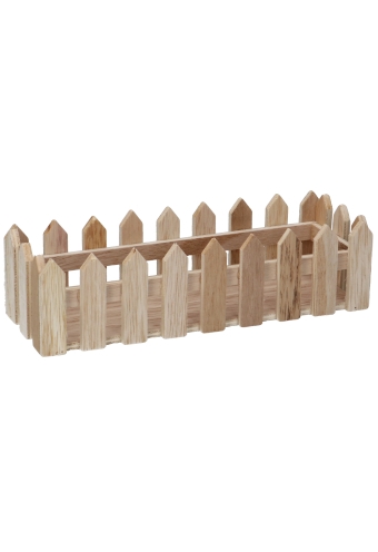 Houten Open Vulkistje Naturel Hekje 20x6x5.5cm 1 stuks OP IS OP