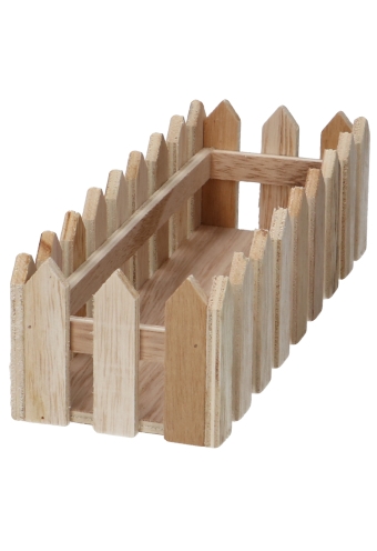 Houten Open Vulkistje Naturel Hekje 20x6x5.5cm 1 stuks OP IS OP