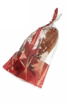 Stolzakken Fijne Feestdagen Rood 27x49.5x4+4cm 1000stuks