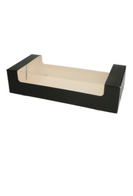 Kransdoos Zwart 2 Pound Met Venster 34x16x8cm 125stuks