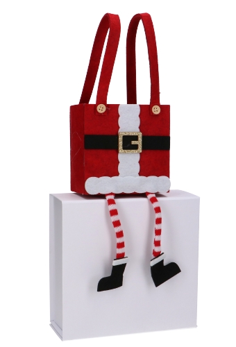 Bierverpakking Santa Met Voetjes 2 Flesjes Bier 11x7.5x24cm 8stuks