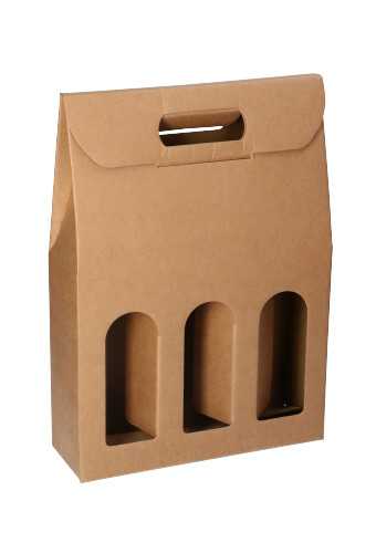 Luxe Wijndozen Vigo Kraft voor 3 fles 27x9x38.5cm 30stuks