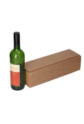 Luxe Wijndozen Ferro Kraft voor 1 fles 34x9x9cm 100stuks