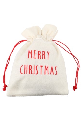Kerstzakjes Fleece Wit Merry 20x15cm 10stuks op is op Krabbendam Kadoverpakking