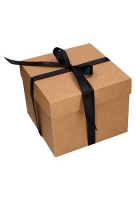 Luxe Geschenkdoos Torino Kraft 25x25x20cm 20stuks OP IS OP