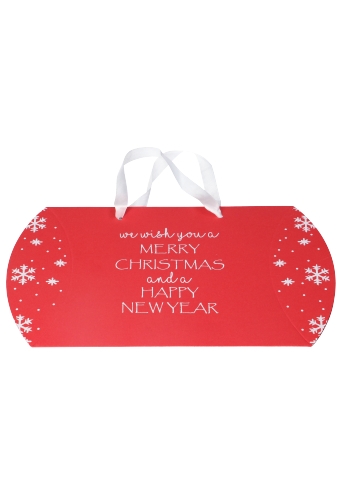 Gondeldoosjes Rood Merry Christmas 22x16.5x5.5cm 12stuks